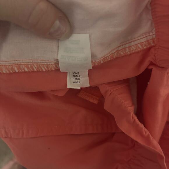 LOFT Outlet Coral Pink Cotton Pull-On Shorts Women’s Large Elastic Waist Pockets - Picture 8 of 8